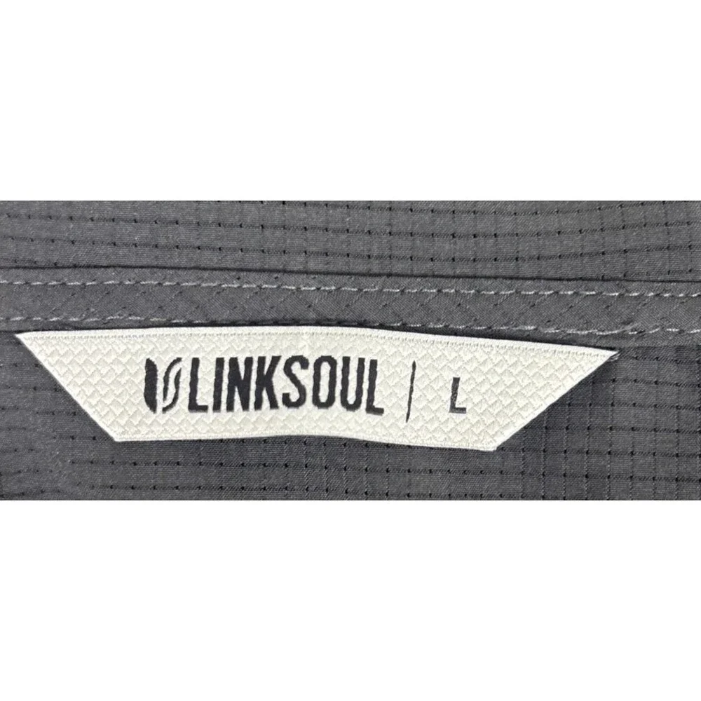 Linksoul Bodega Hooded Performance Full Zip Jacket Graphite Gray Size Large